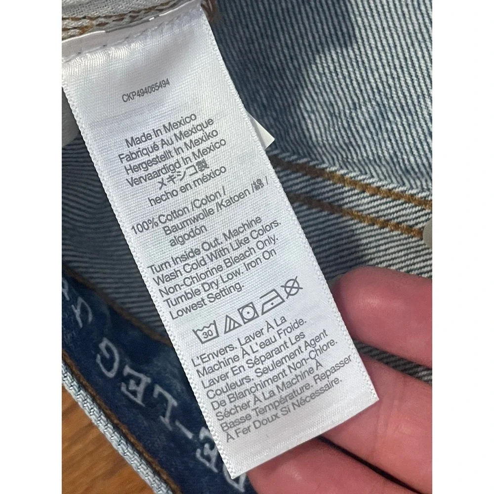 MADEWELL The Wide-Leg Jean 35x32 Medium Wash Denim NEW Casual Rigid NT829